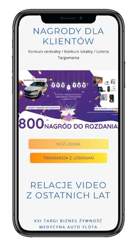 Realizacja serwisu Specjał — widok mobilny