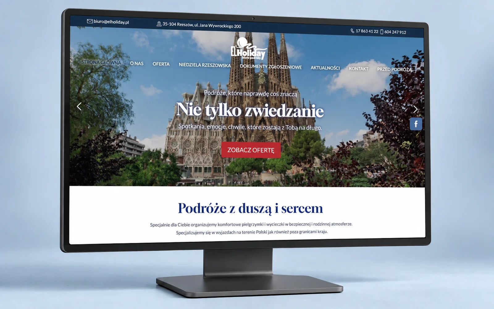 Prezentacja strony internetowej El&nbsp;Holiday