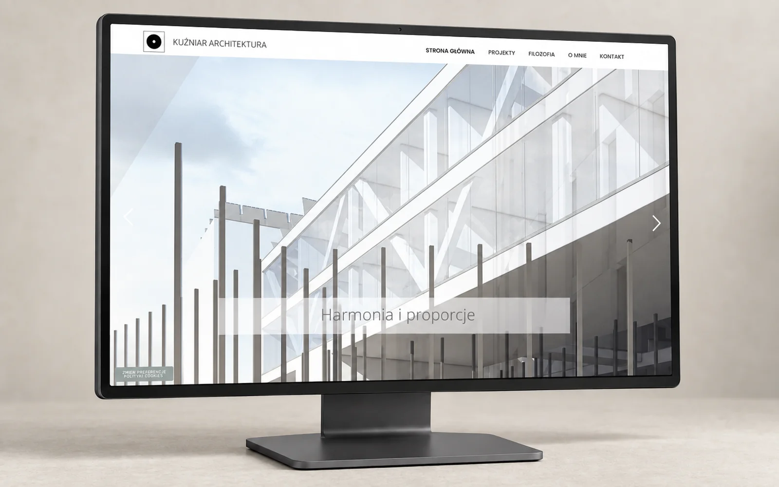 Prezentacja strony internetowej Kuźniar Architektura