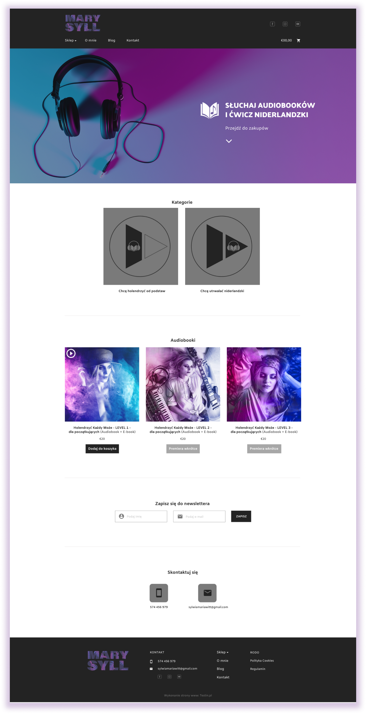 Strona glowna Mary Syll Productions 