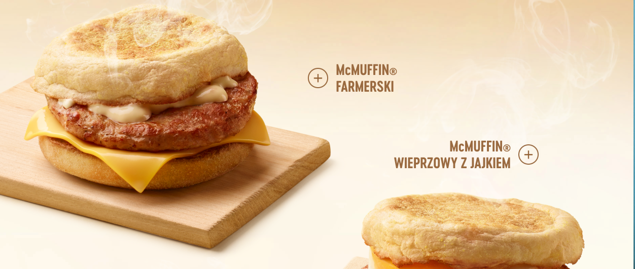 McDonald’s — zachowany fragment interfejsu kampanii śniadaniowej