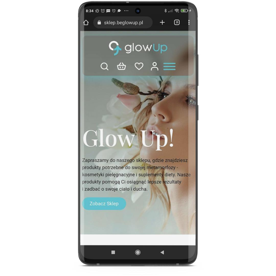 Be Glow Up: Oryginalny widok mobilny