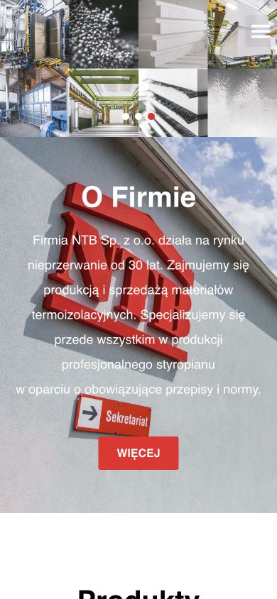 NTB — widok strony na telefonie, październik 2026