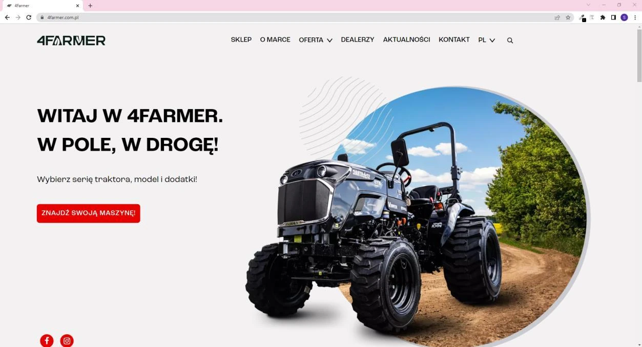 4Farmer — archived home page from the implemented product website