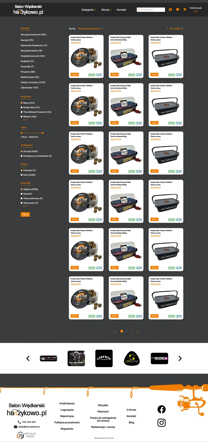 Haczykowo.pl — Katalog produktów — makieta desktop