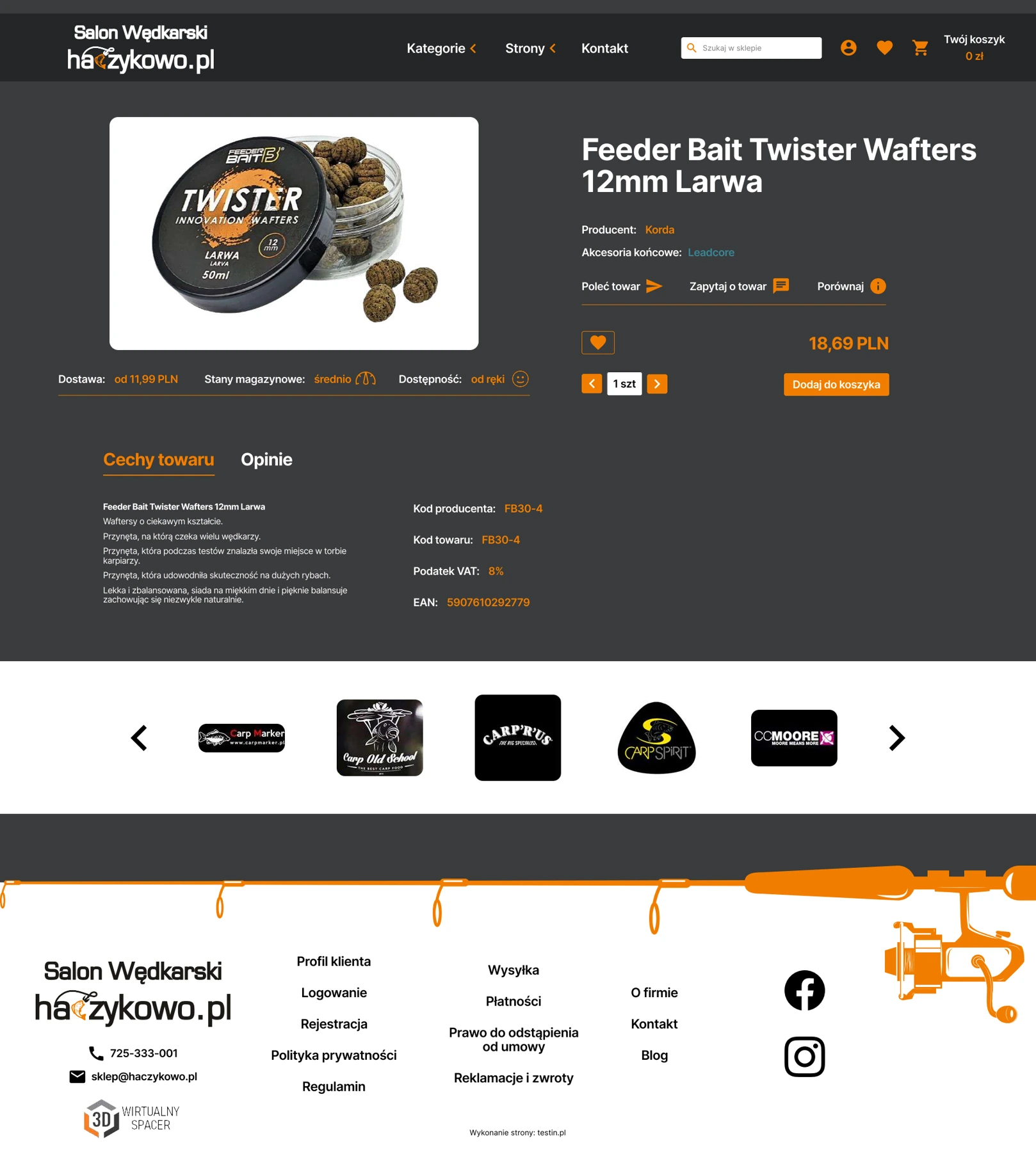 Haczykowo.pl — Karta produktu — makieta desktop