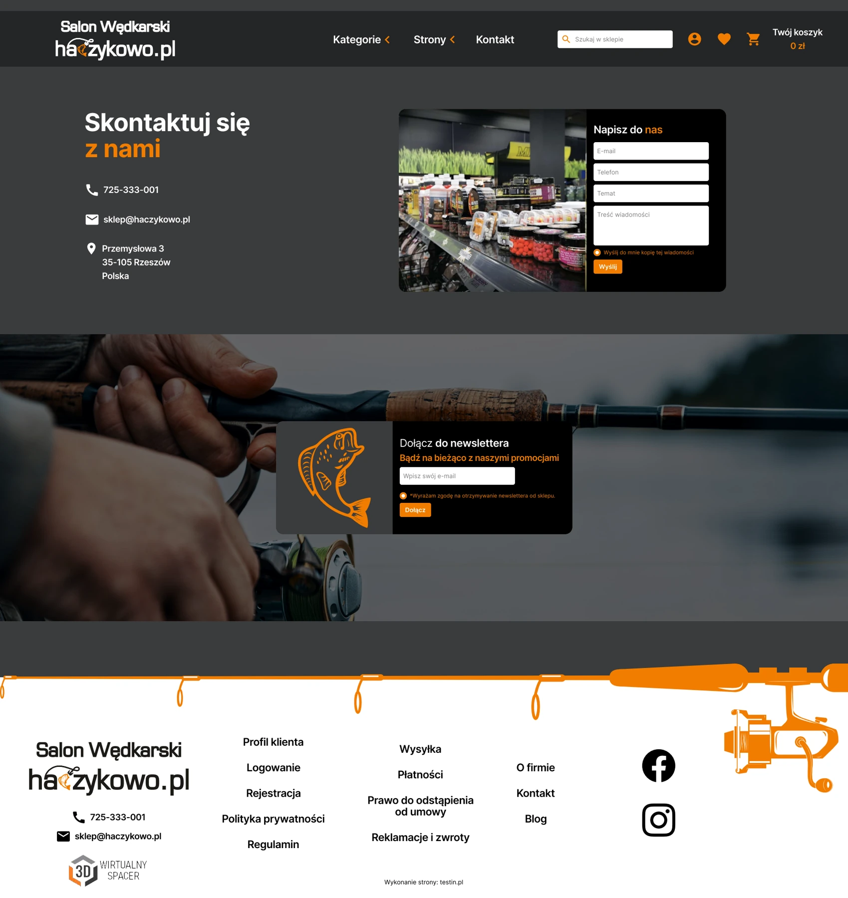 Haczykowo.pl — Kontakt — makieta desktop