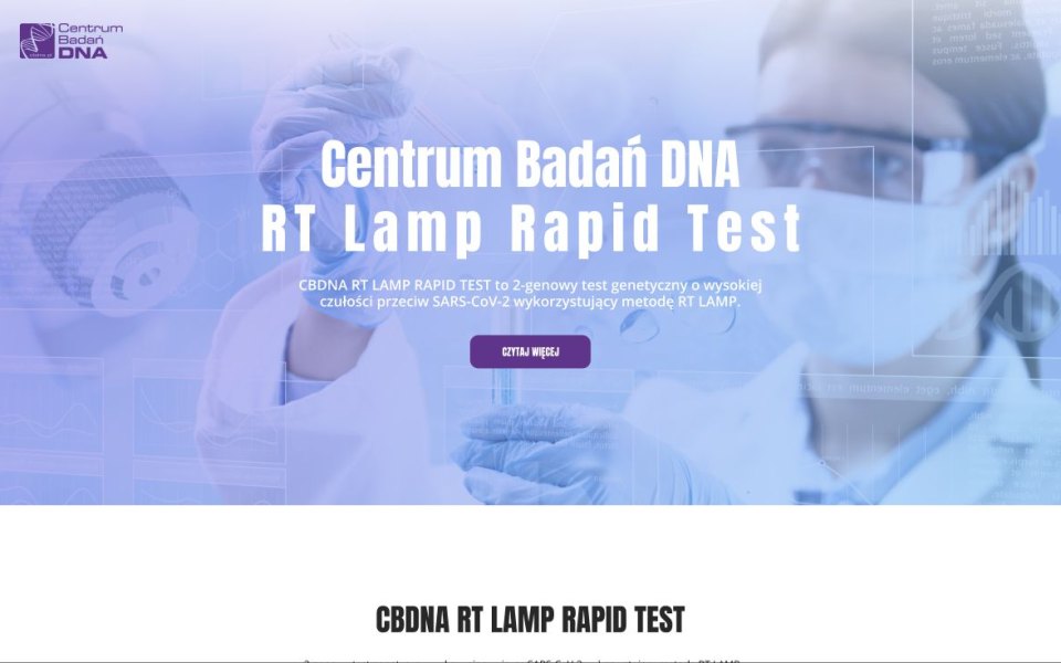 Centrum Badań DNA / RT-LAMP — Zachowany projekt graficzny