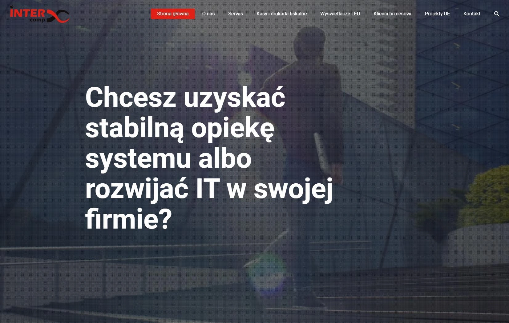 Inter-Comp — Original Inter-Comp design — website opening