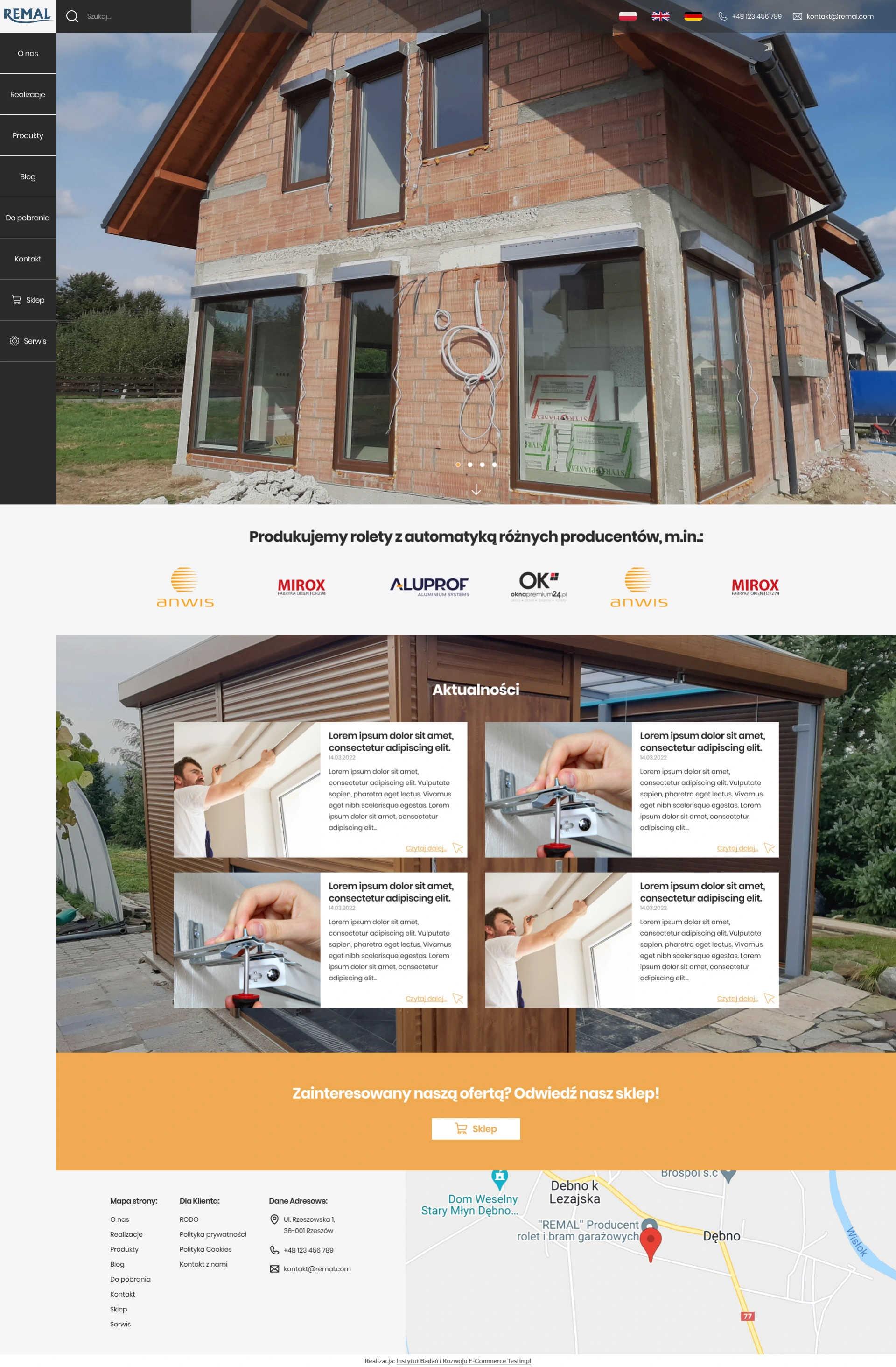 REMAL — website design — Client-approved REMAL design — homepage