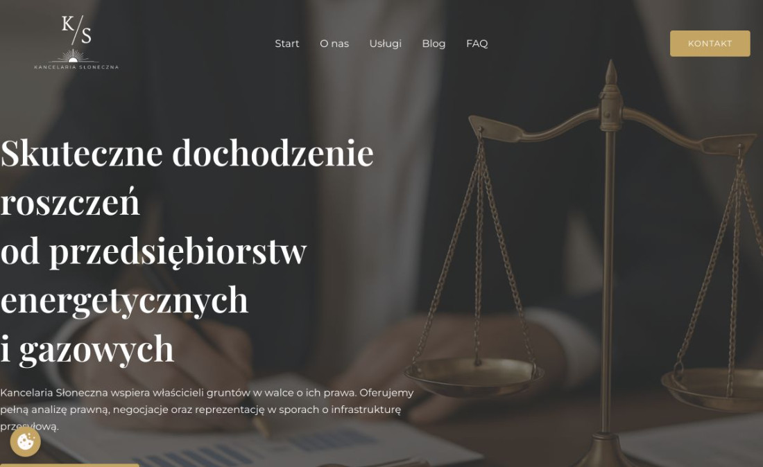 Kancelaria Słoneczna — Preserved mobile website view from October 2026.