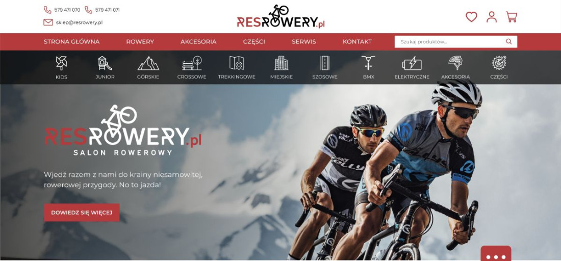 Resrowery / Rowery24 — store design — Preserved final graphic prototype; this is separate from the showroom and service-booking website.