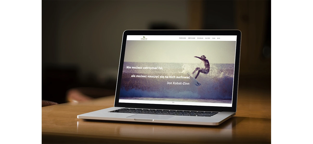 Ukojenie — original archived website screen